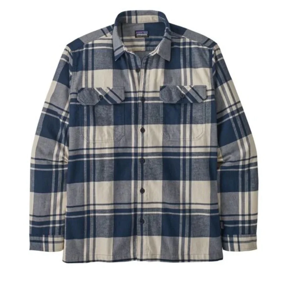 Patagonia Midweight Fjord Flannel Shirt - Smolder Blue Small - Picture 2 of 9